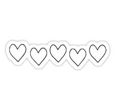 Love Hearts Sticker By Strangdesigns Hydroflask Stickers Black And White Stickers Print Stickers