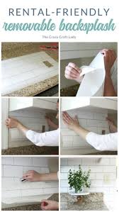 Download the wonderful removable backsplash. White Subway Tile Temporary Backsplash The Full Tutorial Rental Home Decor White Subway Tile Rental Decorating