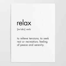 Relax Definition Art Print By Radquoteshop Relax Definition Relax Dictionary Definitions