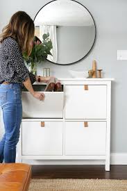 Shoe storage benches can even provide seating to easily put on and take off your. Stylish Shoe Storage Ideas For Entryways Apartment Therapy