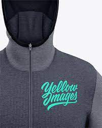 Download Basketball Heather Hoodie Mockup Front View Of Hooded Jacket In Apparel Mockups On Yellow Images Object Mockups