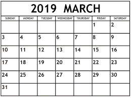Free Printable March 2019 Calendar Full Year Printable Calendar Word March Calendar Printable Calendar Word