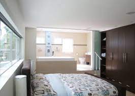 Bedroom And Bathroom 2 In 1 Suites Clever Combos Or Risky Designs Ensuite Bathroom Designs Open Plan Bathrooms Bathroom Tile Designs