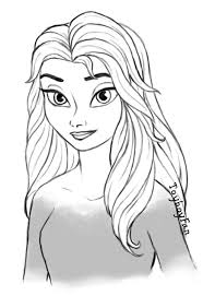Our selection features favorite characters such as moana coco bb 8 elsa and anna from frozen vanellope and ralph from wreck it ralph ducktales and more. Frozen 2 Coloring Pages Elsa Hair Down Coloring Pages For Kids