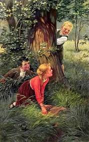 Borrmeister Richard B 1876 Children Playing Hide Seek Detskie Portrety Portret Igry