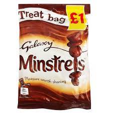 Chocolate candies candy boxed treats dessert cotton fabric fq. Galaxy Minstrels Chocolate Treat Bag 80g Supersavings