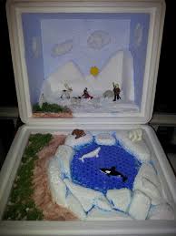 Tundra Biome In A Box Project Tundra Diorama My Son Did It For His Science Class Adaptation Projects Kids Art Projects Ecosystems Projects