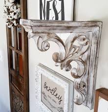 Finally Putting Up My Hobby Lobby Corbels Just Waiting For The Stain To Dry On The Shelf Piece Hope Ev Living Room Decor Country Living Room Remodel Corbels