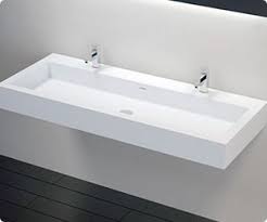 double trough wall mounted bathroom