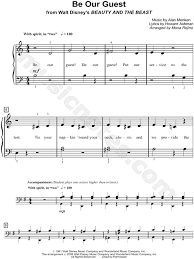 For those who wish, it is possible to print the scores for free using the links i put in the description, it is very simple and very fast. Be Our Guest From Beauty And The Beast Sheet Music Easy Piano In C Major Download Print Easy Piano Sheet Music Piano Lessons