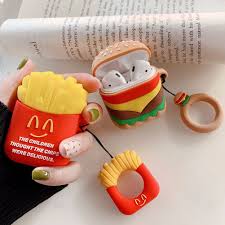 Buy Donald Duck Airpods Cover Bluetooth Wireless Headset Set Hamburger Fries Airpod Case Earphone Case Phone Case Accessories