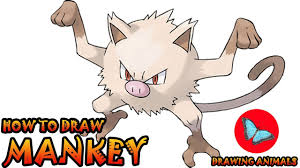 May be either derived from middle english monk, or borrowed from middle low german moneke, name of the son of martin the ape in reynard the fox (which may represent an unattested colloquial *moneke. How To Draw Mankey From Pokemon Drawing Animals Youtube