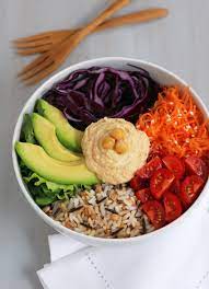 Perfect Weekday Lunch Veggie Rice Bowl Vegetarian Recipes Veggie Rice Bowl Recipe Whole Food Recipes