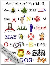Memorize the thirteen articles of faith. A Year Of Fhe Article Of Faith No 3