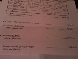 It will give you the atomic masses of the required elements to calculate the molar mass of the solute. Oneclass Moles Of Naoh Used In Titration Mole Naoh Moles Of Hc2h3o2 Neutralized By Naoh Mole Hc2h3