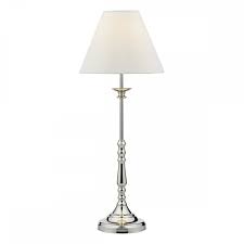 There is a switch button on the control panel, no extra cables. Slim Table Lamp Nickel With Shade Lighting Company Uk