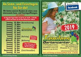 Sonntags Fur Sie Da Lenders Gartencenter