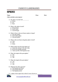 History Of The Sphinx Of Egypt Eyptian History Worksheet Pdf Geography Worksheets History Worksheets 8th Grade History