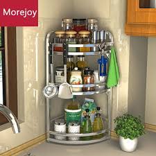 The brogrund series offers a wide variety of accessories to create order out of chaos with a modern, fresh look. 304 Stainless Steel Kitchen Rack Wall Hanging 3 Layer Corner Frame Spice Rack Seasoning Tripod Racks Holders Aliexpress