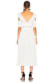 Black And White Self Portrait Dress Image 4 Of Self Portrait Monochrome Stripe Midi Dress Black White Striped Midi Dress Dresses Black Midi Dress