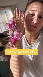 Not Ur Mom’s Corsage 💅 I used flowers from the grocery store, athletic  tape, and floral glue to make this piece! #floraltattoo #purpleflowers  #corsage