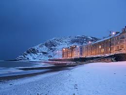 Snow On Aberystwyth Beach Aberystwyth Wales Travel Wales England