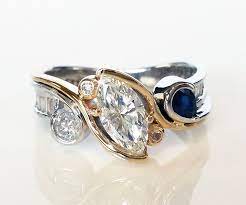 Inherited Wedding Ring Redesign Wedding Ring Redesign Emerald Engagement Ring Sterling Silver Jewelry Handmade