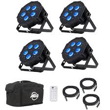 American Dj Mega Flat Hex Pak Light Packs Parcan Packs Dj Centerpiece Packages Dj Lights