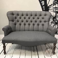 Intended for seating, they may be used for sleeping, a nod to the old french noun couche. Heathcliff Grey Wool Sofa Napoleonrockefeller Vintage And Retro Furniture Bespoke Hand Crafted Chairs And Seating