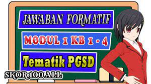 Selamat datang kembali ke situs nyumplik.com. Jawaban Tes Formatif Modul 1 Kb 1 4 Tematik Ppg Pgsd Youtube