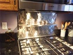 The metal would have just ended at the end of the counter. Kitchen Backsplash For Counter Tops Copper Stainless And Zinc