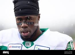 June 20, 2019: Saskatchewan Roughriders defensive back Nick Marshall (3)  prior to the Canadian Football League game between the Saskatchewan  Roughriders and Ottawa Redblacks at TD Place Stadium in Ottawa, Canada  Daniel