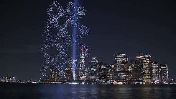 Drone show commemorates 9/11 in New York