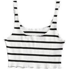 Black And White Crop Top Piped Ribbed Cropped Tank Top White And Black 48 Bam Liked On Polyvore Featuring Tops Ribb Black And White Crop Tops Cropped Tank Top Black And White Tops