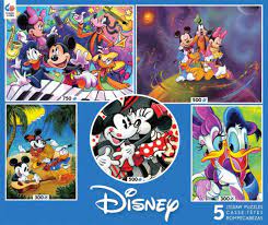 To create high quality, challenging jigsaw puzzles for the whole family. Buy Ceaco Disney 5 In 1 Multipack Jigsaw Puzzle Bundle Set 2 300 Piece 2 500 Piece 1 Round 750 Piece Kids And Adults Online In Turkey B07v2616fj