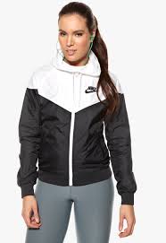 Black And White Nike Outfits Nike Windrunner 011 Black White Fashion White Windbreaker Black Windbreaker