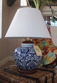 Ralph Lauren Ginger Jar Nwt Ralph Lauren Home Ginger Jar Blue White Table Lamp Signed Shade Blue And White Lamp Ginger Jar Lamp White Table Lamp