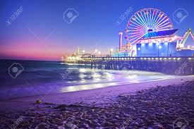 Browse 2,566 santa monica pier night stock photos and images available, or search for los angeles night or amusement park to find more great stock photos and pictures. Santa Monica Beach At Night Stock Photo Picture And Royalty Free Image Image 31774331