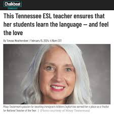 title We salute Rogersville Education Association President Missy  Testerman, who has been selected as one of four finalists for the National  Teacher of the Year award! A veteran ESL teacher at Rogersville