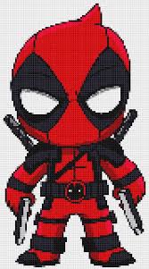 Deadpool 2 Ultimate Chibi Cross Stitch And Plastic Canvas Disney Cross Stitch Marvel Cross Stitch Cross Stitching