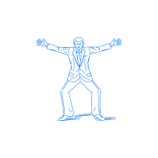 通せんぼをする男性 | SASHIE - 自由に使えるシンプルイラスト | Simple Illustration for free use