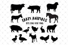 Free Farm Animal Svg Silhouettes Crafter File Farm Animals Cricut Animals Animal Silhouette
