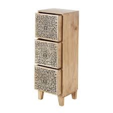 Petit Meuble De Rangement 3 Tiroirs En Manguier Grave Narmada Maisons Du Monde Drawer Storage Unit 3 Drawer Storage Unit 3 Drawer Storage