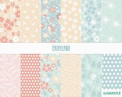 Digital Scrapbooking Paper Collection: "fairyland", Clip Art, Printable  Download, Flowers, Fairy, Girly Pattern, Nursery, Jpg, Png