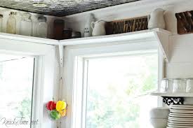 farmhouse kitchen window shelves