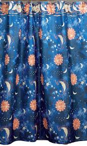 Sun Moon And Stars Astrology Fabric Shower Curtain Fabric Shower Curtains Solar Fabrics Shower Curtain Sizes