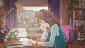 People Edit The Lo Fi Study Girl Into Versions From Different Countries Full Of Original Details 30 Pics Animated Characters Drawing Skills Bedroom Drawing