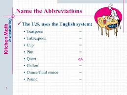 Getting your teaspoon and tablespoon abbreviations muddled up, by adding a tablespoon (t) of. 1 Introduction U Most Cooks