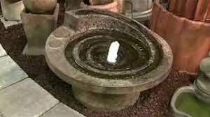 This hurricane's eye fountain in hypnotic motion, as water bubbles at the top of a laddered spiral, calmly winding down to a central bubbling plume. Henri Studio Hurricane S Eye Fountain Youtube