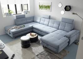 Wohnlandschaft In Aqua Blau Mit Schlaffunktion
